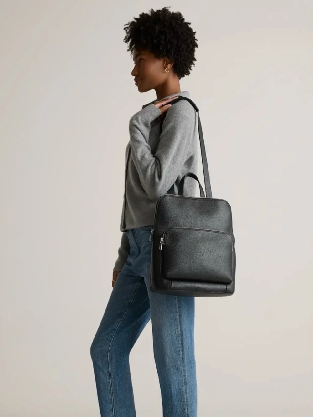 Quince Italian Leather Convertible Backpack - Picture 2 of 7